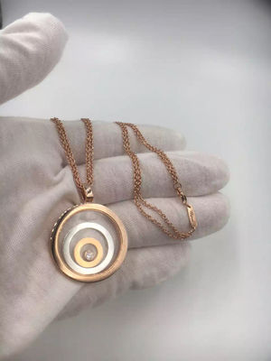 Qualität Geist-Anhänger Chopard einfache Halskette der Frauen des Gold18k glücklicher mit Diamanten Fabrik
