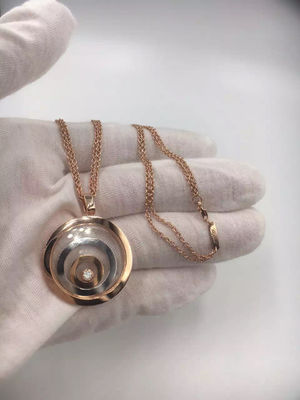 Qualität Geist-Anhänger Chopard einfache Halskette der Frauen des Gold18k glücklicher mit Diamanten Fabrik