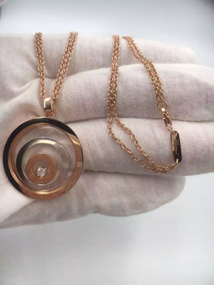 Qualität Geist-Anhänger Chopard einfache Halskette der Frauen des Gold18k glücklicher mit Diamanten Fabrik