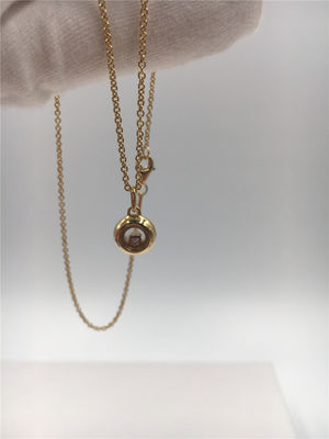 Qualität Längen-Luxus gelbes Gold-18K Chopard-Schmuck-42cm mit 0,05 Karat-Diamanten Fabrik