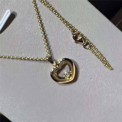 Qualität Diamant-Anhänger des gelbes Gold18k, der sich hin- und herbewegende Diamantkollier der kundengebundenen Frauen Fabrik