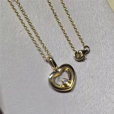 Qualität Diamant-Anhänger des gelbes Gold18k, der sich hin- und herbewegende Diamantkollier der kundengebundenen Frauen Fabrik