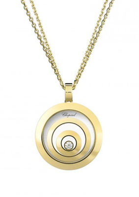 Qualität Gold-18K Chopard-Schmuck-glücklicher Geist-hängende runde Form mit natürlichen Diamanten Fabrik