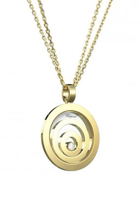 Qualität Gold-18K Chopard-Schmuck-glücklicher Geist-hängende runde Form mit natürlichen Diamanten Fabrik