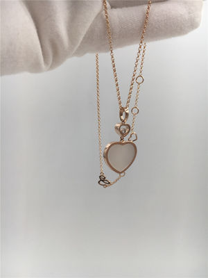 Qualität Natürliches Länge der Frauen der Diamant-Herz-hängende 18K des Gold45cm mit handgemachtem Fabrik