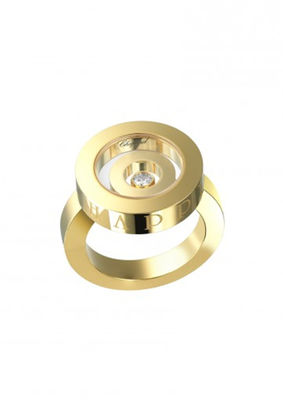 Qualität glücklicher Geist-Ring Gold-18K Chopard, Herz-Form-natürlicher 0,1 Karat-Diamant-Ring Fabrik