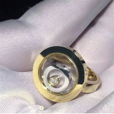 Qualität glücklicher Geist-Ring Gold-18K Chopard, Herz-Form-natürlicher 0,1 Karat-Diamant-Ring Fabrik