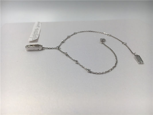 Qualität Elegantes Fußkettchen-übersichtliches Design des Weißgold-18K mit einem beweglichen Diamanten Fabrik