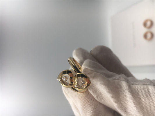 Qualität Glückliche Kurven schellen Goldnatürliche Diamanten Chopard-Schmuck-18K mit Herz-Form Fabrik