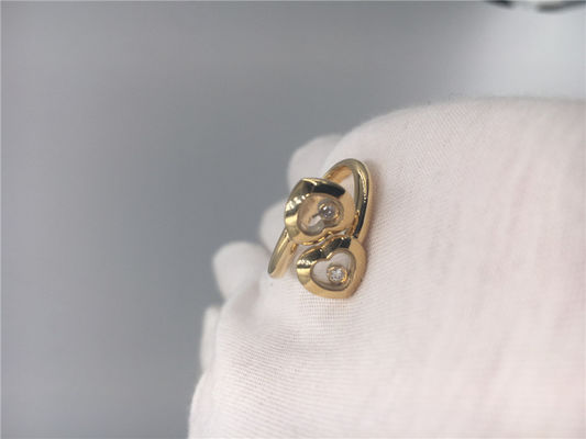 Qualität Glückliche Kurven schellen Goldnatürliche Diamanten Chopard-Schmuck-18K mit Herz-Form Fabrik