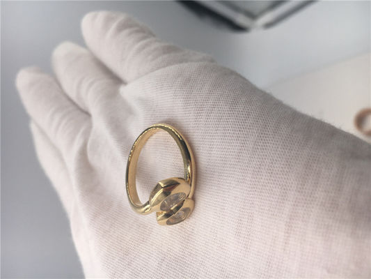 Qualität Glückliche Kurven schellen Goldnatürliche Diamanten Chopard-Schmuck-18K mit Herz-Form Fabrik