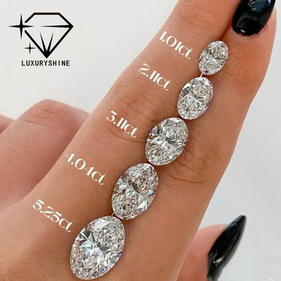 VVS Laborgezüchteter Diamant D-F Farbe Weiß Oval Exzellenter Schliff 0.1-10CT mit IGI Zertifikat 3EX Schliff Steine