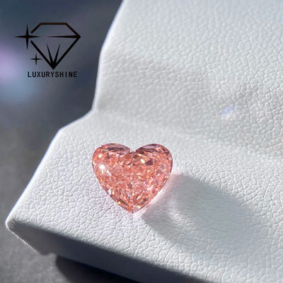 Qualität LuxuryShine Pink / Gelb / Grün Herzförmiger Laborgezüchteter Diamant VVS-VS Echte Diamanten & Hochzeitsschmuck & Maßgeschneiderter Schmuck Fabrik