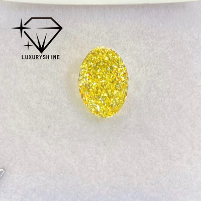 Qualität LuxuryShine VVS-VS Fancy Gelb/Hellgelb/Fancy Intense/Vivid Gelb Laborgezüchteter Diamant 1CT 2CT 3CT 4CT 5CT Oval Exzellenter Schliff Mit Zertifikat & Individuellem Schmuck Fabrik