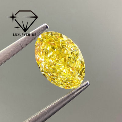 Qualität LuxuryShine VVS-VS Fancy Gelb/Hellgelb/Fancy Intense/Vivid Gelb Laborgezüchteter Diamant 1CT 2CT 3CT 4CT 5CT Oval Exzellenter Schliff Mit Zertifikat & Individuellem Schmuck Fabrik