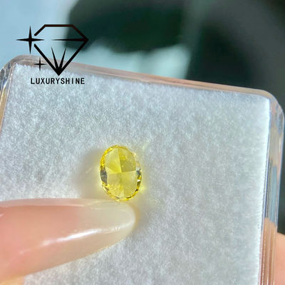 Qualität LuxuryShine VVS-VS Fancy Gelb/Hellgelb/Fancy Intense/Vivid Gelb Laborgezüchteter Diamant 1CT 2CT 3CT 4CT 5CT Oval Exzellenter Schliff Mit Zertifikat & Individuellem Schmuck Fabrik