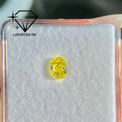 Qualität LuxuryShine VVS-VS Fancy Gelb/Hellgelb/Fancy Intense/Vivid Gelb Laborgezüchteter Diamant 1CT 2CT 3CT 4CT 5CT Oval Exzellenter Schliff Mit Zertifikat & Individuellem Schmuck Fabrik