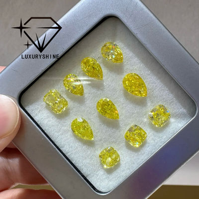 Qualität LuxuryShine VVS-VS Fancy Gelb/Hellgelb/Fancy Intense/Vivid Gelb Laborgezüchteter Diamant 1CT 2CT 3CT 4CT 5CT Oval Exzellenter Schliff Mit Zertifikat & Individuellem Schmuck Fabrik