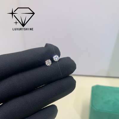 LuxuryShine Runde, im Labor gezüchtete Diamant-Ohrstecker, VVS2/VS1 Reinheit, 18K Massivgold, individueller Schmuck mit IGI-Zertifikat, Mode-Ohrringe, Valentinstagsgeschenk