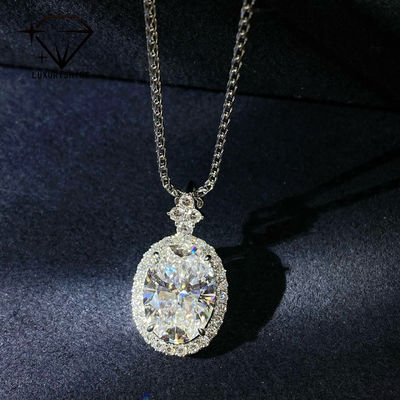 Qualität 18K Gold Oval Lab Grown Diamant Anhänger VVS1-VS1 0,3-3,0ct Fabrik