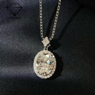 Qualität 18K Gold Oval Lab Grown Diamant Anhänger VVS1-VS1 0,3-3,0ct Fabrik