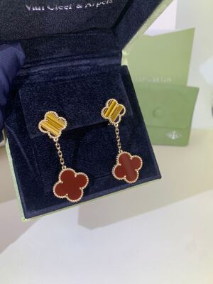 VCARP2R200 magisches Alhambra Earrings 2 Motive 18K Rose Gold Diamond