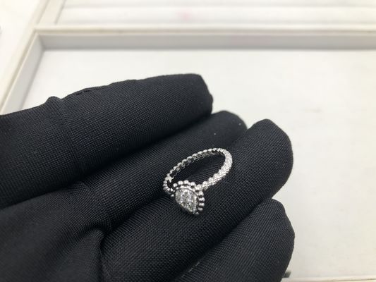 Qualität Luxusgold der goldschmuck-Schmuck-Diamant-18K Ring Beautiful With Yellow/Weißgold Fabrik