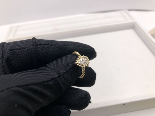 Qualität Luxusgold der goldschmuck-Schmuck-Diamant-18K Ring Beautiful With Yellow/Weißgold Fabrik