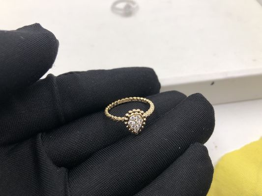 Qualität Luxusgold der goldschmuck-Schmuck-Diamant-18K Ring Beautiful With Yellow/Weißgold Fabrik