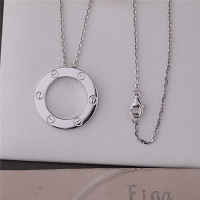 Qualität Klassisches Luxusweißgold B7014300 der schmuck-Liebes-Halsketten-18K Fabrik