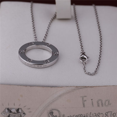 Qualität Klassisches Luxusweißgold B7014300 der schmuck-Liebes-Halsketten-18K Fabrik
