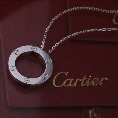 Qualität Klassisches Luxusweißgold B7014300 der schmuck-Liebes-Halsketten-18K Fabrik