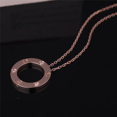 Qualität Luxusdes schmuck-B7014500 Diamant-gelbes Gold Liebes-der Halsketten-3 Fabrik