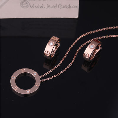 Qualität Luxusdes schmuck-B7014500 Diamant-gelbes Gold Liebes-der Halsketten-3 Fabrik