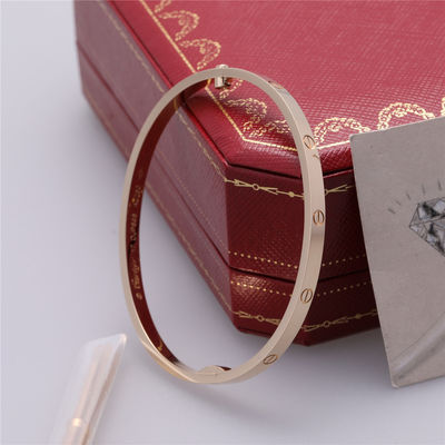 Qualität Goldliebes-Armband-Inspektion 18K der Ebenen-B6047517 dünnes gelbes Gold Fabrik