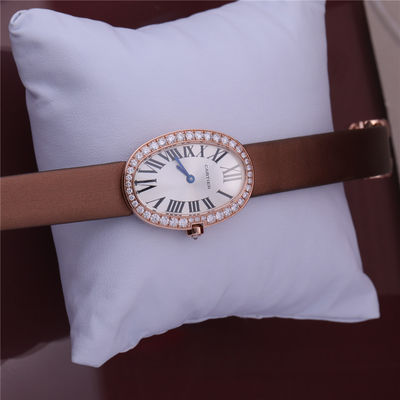 Qualität Luxusmarken-Golduhr 18K Rose Gold Women Watch mit Diamond Leather Belt Fabrik