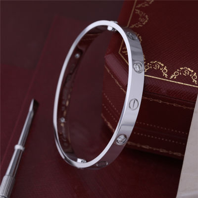 Qualität Klassisches Diamant-Liebes-Armband des Liebes-Armband-4 mit in 18 Karat WEISSGOLD feinem Kunstfertigkeits-Schmuck Fabrik