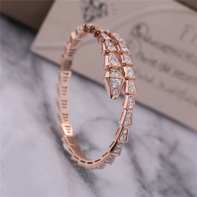 Schlangen-Armband 353792 Diamant Luxuswandschrank-Rose Gold Bracelet Serpenti Viper-einspule volles