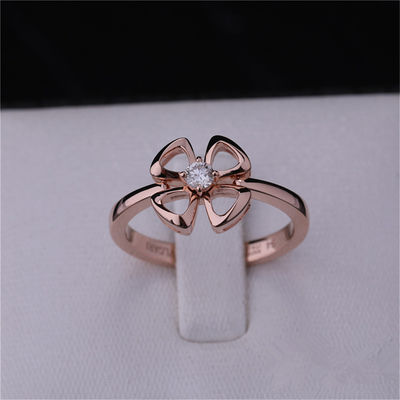 Qualität Karat-Rose Gold Ring-Satz Roma Gold Brand Jewelry Fiorevers 18 mit einem zentralen Diamant Hinweis 355305 Fabrik