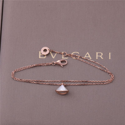 Qualität 1 Motiv-weißes Mutter-Perlen-Armband Rose Gold With 18K Rose Gold Pendant Fabrik