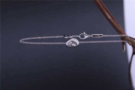 Qualität Weißgold 85a054-1001 des Mädchen-Geschenk Chopard-Schmuck-glückliches Diamant-Ikonen-Armband-18k Fabrik