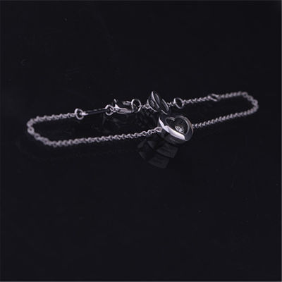 Qualität Weißgold 85a054-1001 des Mädchen-Geschenk Chopard-Schmuck-glückliches Diamant-Ikonen-Armband-18k Fabrik
