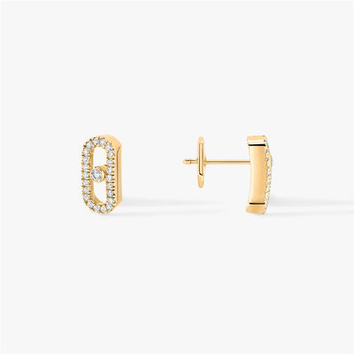 Qualität Luxus-Paris-Schmuck für gelbes Goldbewegung Uno Diamond Earrings Frauen Luxury Jewelry 18K Fabrik