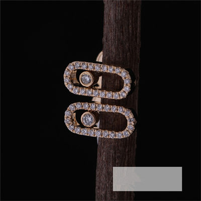 Qualität Luxus-Paris-Schmuck für gelbes Goldbewegung Uno Diamond Earrings Frauen Luxury Jewelry 18K Fabrik