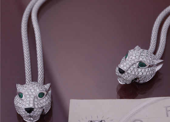 Qualität Smaragd-Onyx PanthèRe Des Cartier Necklace White Gold Diamonds Fabrik