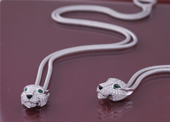 Qualität Smaragd-Onyx PanthèRe Des Cartier Necklace White Gold Diamonds Fabrik
